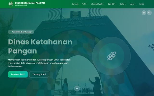Website Dinas Ketahanan Pangan Kota Makassar - Website instansi pemerintah oleh Saujana Karya